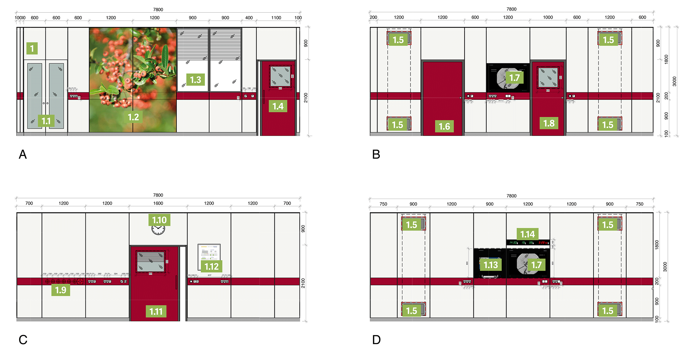 Wandgestaltung Herzchirurgie