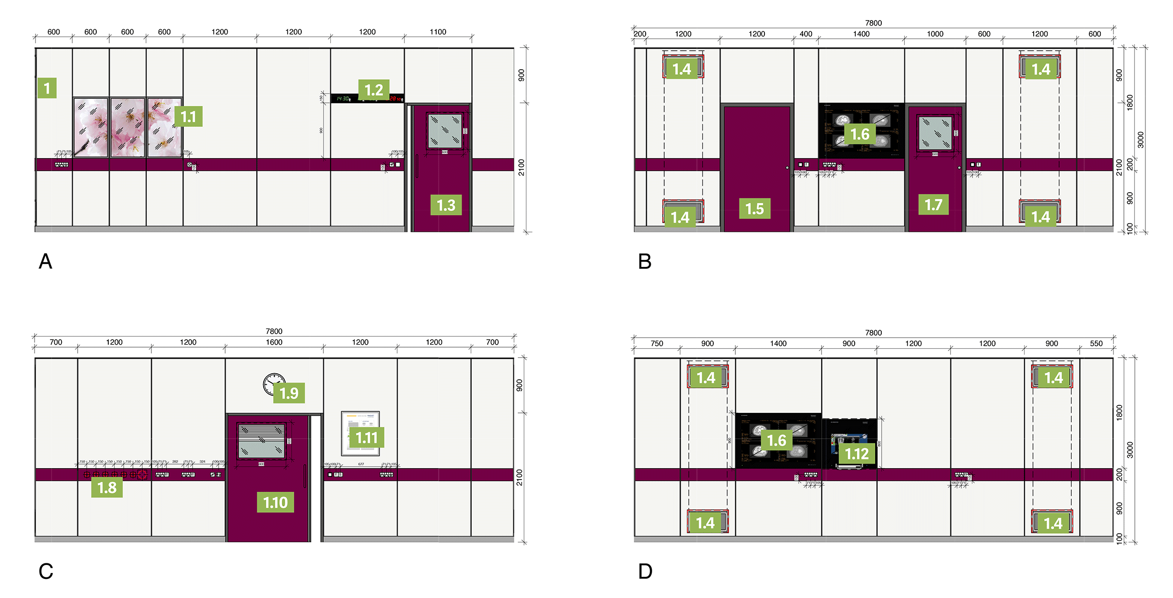Wandgestaltung Neurochirurgie